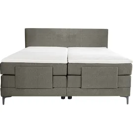 Alina Boxspringbett »Powell« inkl. Motor, Matratze und Topper, in unterschiedlichen Ausführungen braun