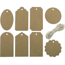 artoz Geschenkanhänger braun Hangtag Set Recycling 16 St.