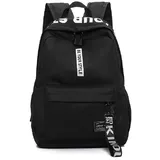 Asge Rucksack College School Rucksack Unisex Laptop-Rucksack Damen Teenager Mädche Schulrucksack Wasserdicht Camping Jungen Daypack (Schwarz A)