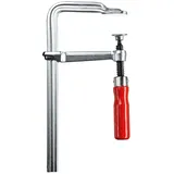 BESSEY Ganzstahl-Schraubzwinge GS80, Spannweite 800 mm Ausladung 120 mm, Vergüteter Gleit- und Festbügel für federndes und elastisches Spannen, Gewicht 3,17 kg