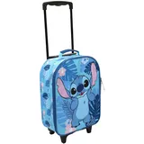 Undercover - Stitch Kinder Trolley - geräumiges Hauptfach - idealer Reisebegleiter - verstellbare und fixierbare Teleskopstange