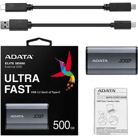 A-Data SE880 512 GB USB-C 3.2 grau