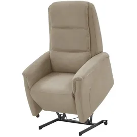Hukla Fernsehsessel Dean Mikrofaser 70 x 105 x 88 cm Beige elektrisch