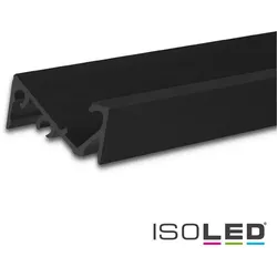 ISOLED LED Möbel-Aufbauprofil FURNIT6 S, geneigt 42°, Aluminium, 200cm, Schwarz RAL 9005 ISO-114815
