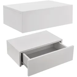 2er Set Nachttisch hängend - Weiß