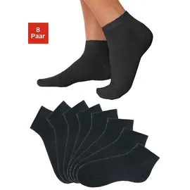 GO IN Kurzsocken 8er Pack Schwarz 43-46