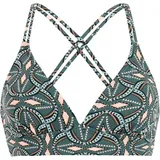 Protest Bikini-Top Damen Grau/Grün 36