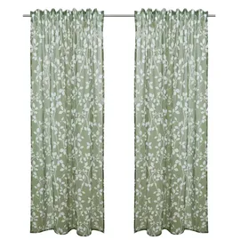 OTTO home Gardine OTTO HOME "Issoire" Gr. 3, olive, B:140cm H:225cm, Polyester, Gardinen, Gardine, Wohnzimmer, Schlafzimmer, Esszimmer, gemustert und halbtransparent