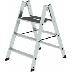MUNK Klapptritt beidseitig begehbar Alu natur 3 Stufen
