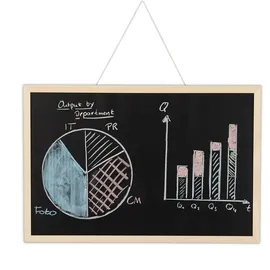 Relaxdays Kreidetafel 40 x 60 cm Schwarz