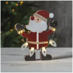 Deko Weihnachtsmann Holz bunt