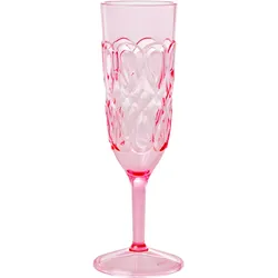 RICE Acryl Champagner Glass, Pink
