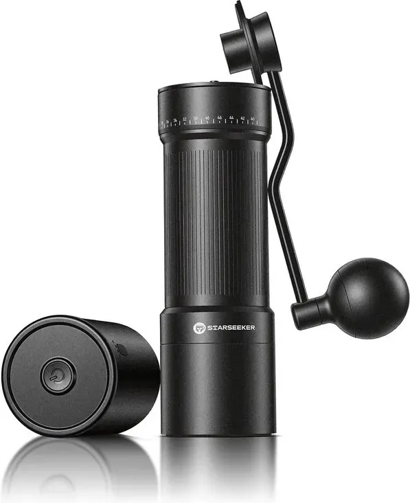 STARSEEKER Handkurbel- und Elektro-2-in-1-Kaffeemühle für Kaffeebohnen