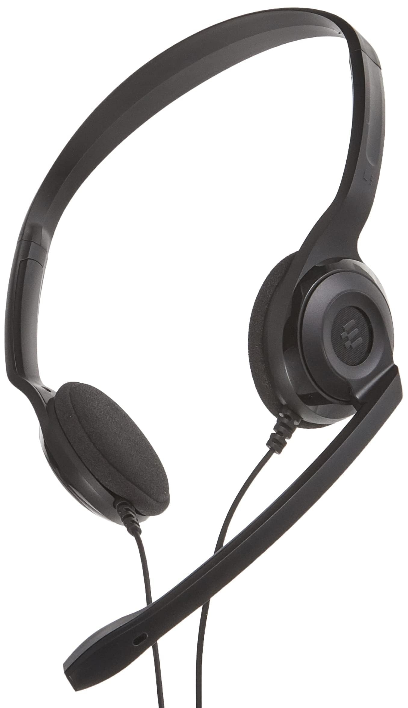 EPOS PC 3 Chat - Langlebiges On-Ear Headset PC, Kopfhörer mit Kabel, Rauschunterdrückendes Mikrofon, Einfach zu Verbinden, Stereosound, Für Online-Anrufe, -Unterricht, 2 x 3,5-MM-buchsen Schwarz