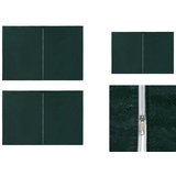 vidaXL Partyzelt-Seitenwände 2 Stück Reißverschluss PE Grün