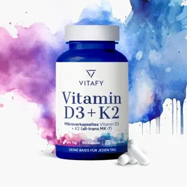 Vitafy Vitamin D3+K2 Kapseln 90 St.