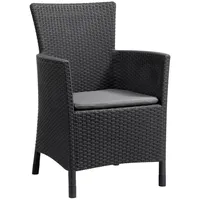 ALLIBERT Iowa Gartenstuhl 60 x 62 x 89 cm graphit