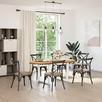 VidaXL Esstisch Hellbraun 180x90x74 cm Massivholz Eiche Oval -