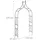 Relaxdays Rosenbogen 270 x 145 x 37 cm Schwarz