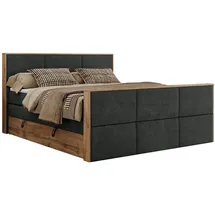 MKS Boxspringbett mit Bettkasten ¦ grau ¦ Maße (cm): B: 168 H: 113