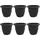 vidaXL Blumentopf 6 pcs Schwarz Ø 34 x 28 cm