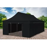 Faltpavillon Faltzelt Pavillon 4x8 Schwarz Gartenzelt Klappzelt Wasserdicht