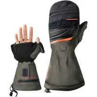 Lenz Heat 1.0 Finger Cap Hunting Mittens Unisex grün/orange