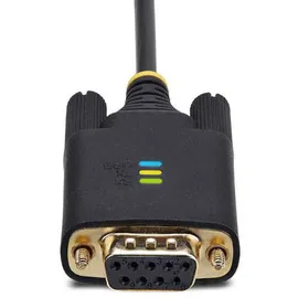 Startech StarTech.com 3m USB Null Modem Seriell Adapterkabel, USB-A auf DB9 RS232, FTDI, COM Retention, LED, wechselbare DB9 Schrauben und Muttern