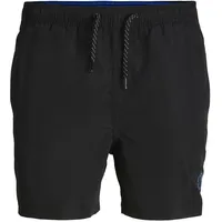 JACK & JONES Herren Badehose Badeshort JPSTFIJI JJSWIM SOLID Schwarz 12225961