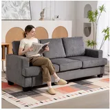 Homcom Couch Chenille 3-Sitzer Grau