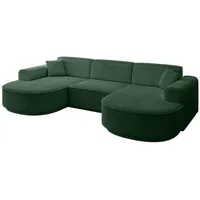 altdecor Eckcouch Cord 4-Sitzer Grün