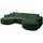 altdecor Eckcouch Cord 4-Sitzer Grün