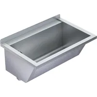 KWC AR Waschtrog, SIRIUS, Edelstahl, 750x354x500 mm, Ablauf links