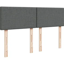 vidaXL Boxspringbett mit Matratze Dunkelgrau 140x200 cm Stoff