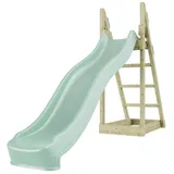 Rebo OutdoorToys Rutsche Werwolf Kinderrutsche outdoor aus Holz in Grün, Rutsche outdoor freistehende Rutsche mit 220cm