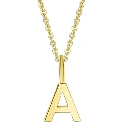 Ketten-Anhänger ONE ELEMENT "Buchstabe A Buchstaben Anhänger aus 333 Gelbgold", gold, Schmuckanhänger, Damen, A, Gelbgold 333, Damen Gold Schmuck Buchstabe A