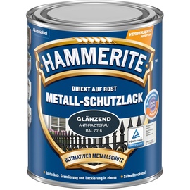 HAMMERITE Metallschutzlack Glänzend, Anthrazitgrau, 250ml