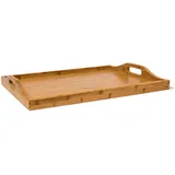 Relaxdays Tabletttisch Bambus 63,5 cm natur