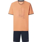 Jan Vanderstorm Kurzer Schlafanzug TASON Orange 4XL