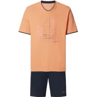 Jan Vanderstorm Kurzer Schlafanzug TASON Orange 4XL
