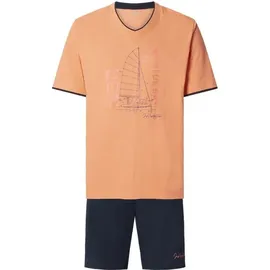 Jan Vanderstorm Kurzer Schlafanzug TASON Orange 4XL