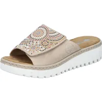 Rieker Damen V1395 Pantolette, Beige, 41 EU