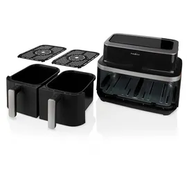 Nedis Doppelte Heißluftfritteuse 2x4,2 l schwarz
