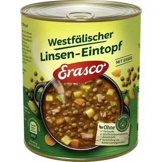 Erasco Westfälischer Linsen-Eintopf (800g) In rund 5 Minuten fertig – Mit viel Gemüse – Ohne Schnickschnack - Einfach lecker