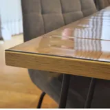 Tischfolie 1,5 mm, Tischdecke, Tischdecke transparent, Tischfolie transparent, Tischdecke outdoor, Wachstuchtischdecke, Verschiedene Größenoptionen verfügbar. (90 x 280 cm (Breite&Länge))