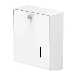 CWS Universal 750 Faltpapierspender 3110700 , Aluminium weiß, mit Zylinderschloss