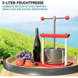 Wiltec Obstpresse 3 l rot