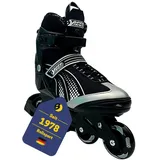 Best Sporting Inliner für Kinder & Erwachsene I robuste Inline Skates Damen & Herren I größenverstellbare Rollschuhe mit ABEC 7 Carbon Kugellager I Rollerskates Kinder mit 4 Rollen (45)