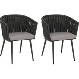 Proregal Gartenstuhl 61 x 57 x 82 cm Anthrazit 2 St.