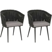 Proregal Gartenstuhl 61 x 57 x 82 cm Anthrazit 2 St.